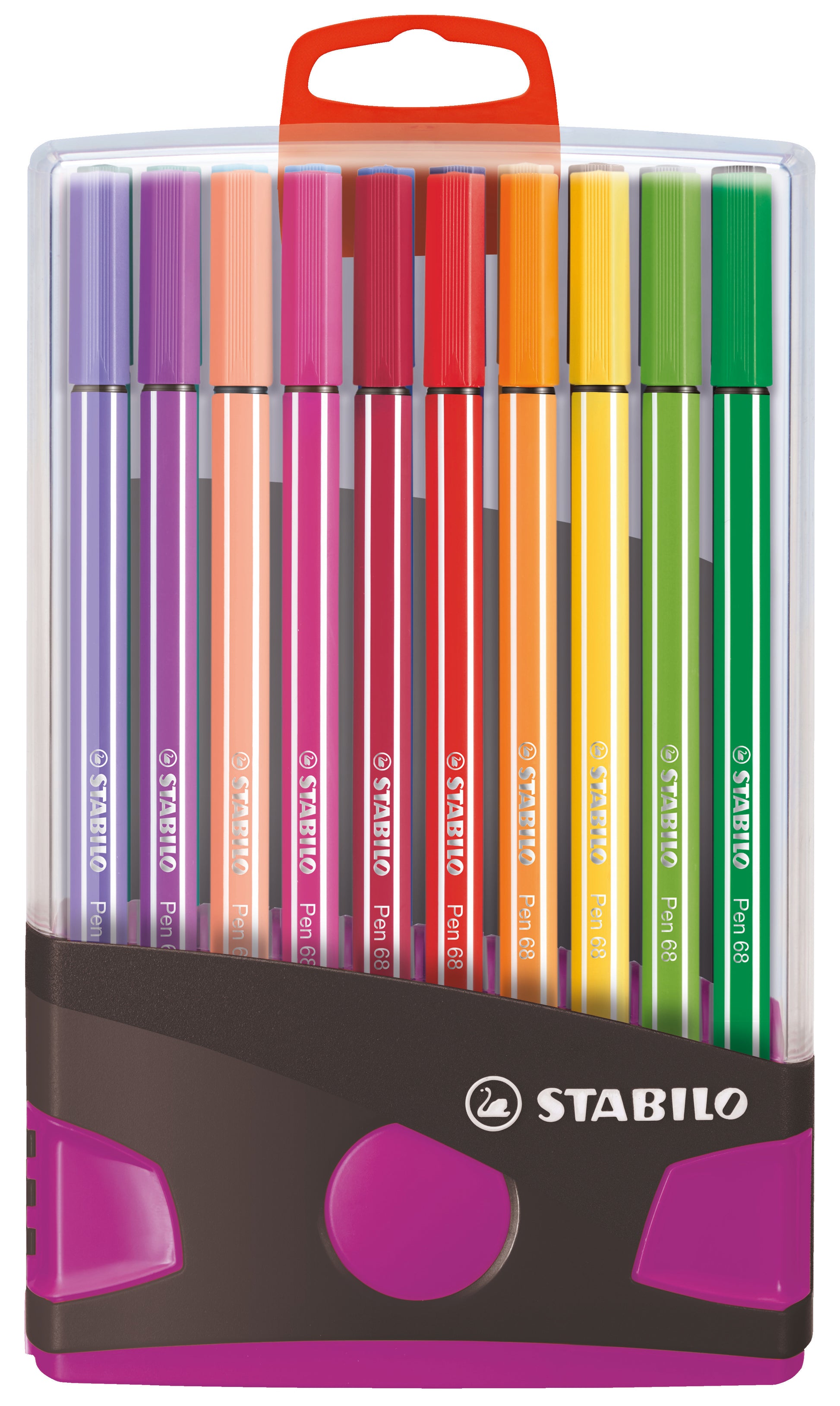 STABILO Pen 68 Filzstift – Rundspitze, 1 mm, wasserbasiert, 20 Farben