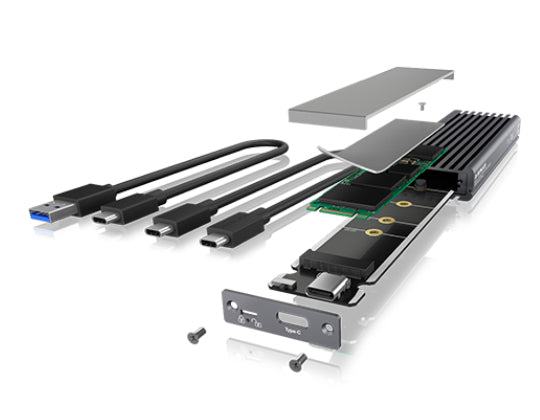 ICY BOX IB-1817MC-C31 – 1-Bay M.2 SSD-Gehäuse – USB-C 10 Gbit/s, für M.2 (NVMe/SATA, 2230–2280)