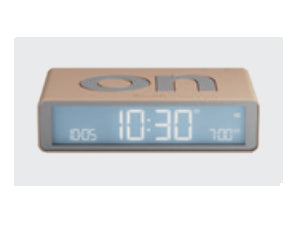 LEXON Flip Classic Digitalwecker, Schlummerfunktion, USB, 10,4 × 2,6 × 6,5 cm, Gold