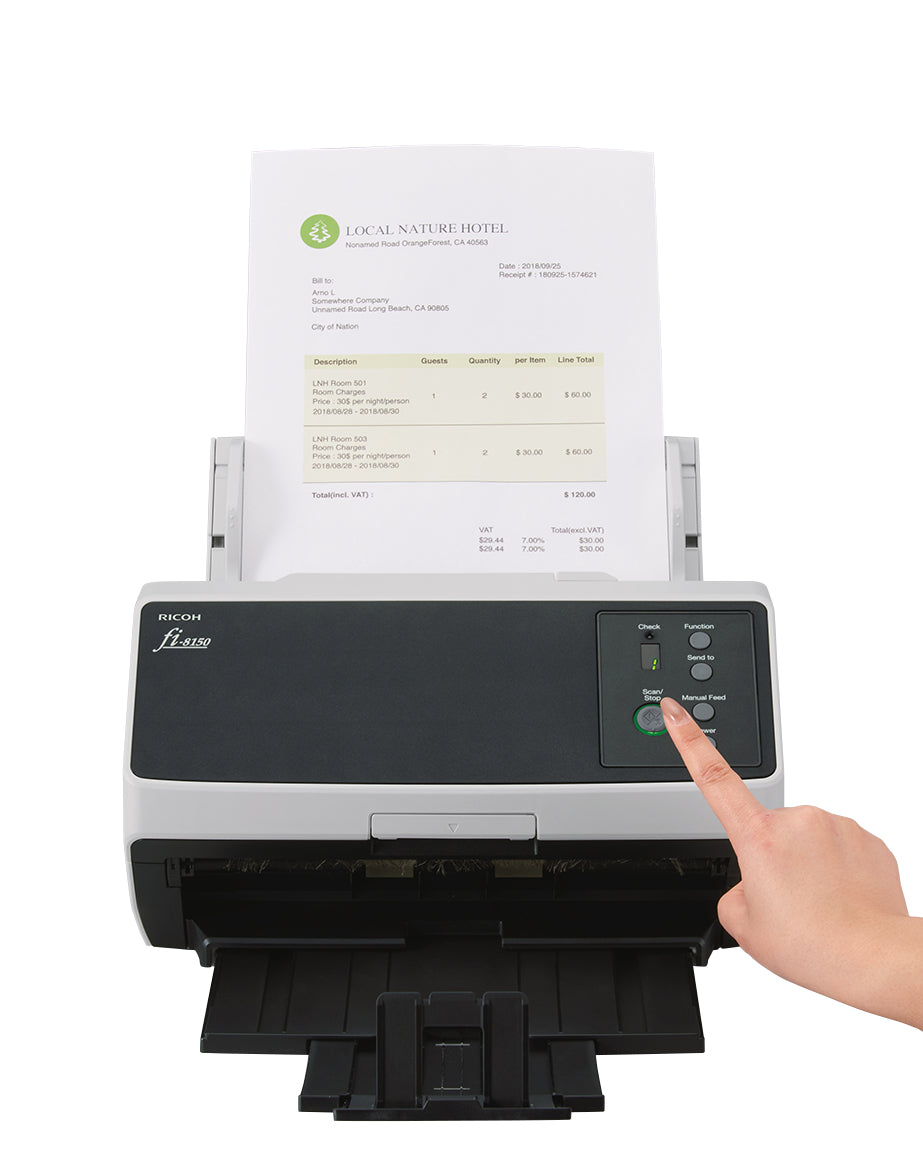 Ricoh FI-8150 – Dokumentenscanner, A4, Duplex, 50 Seiten pro Minute, 600 dpi, ADF 100 Blatt, LAN, USB