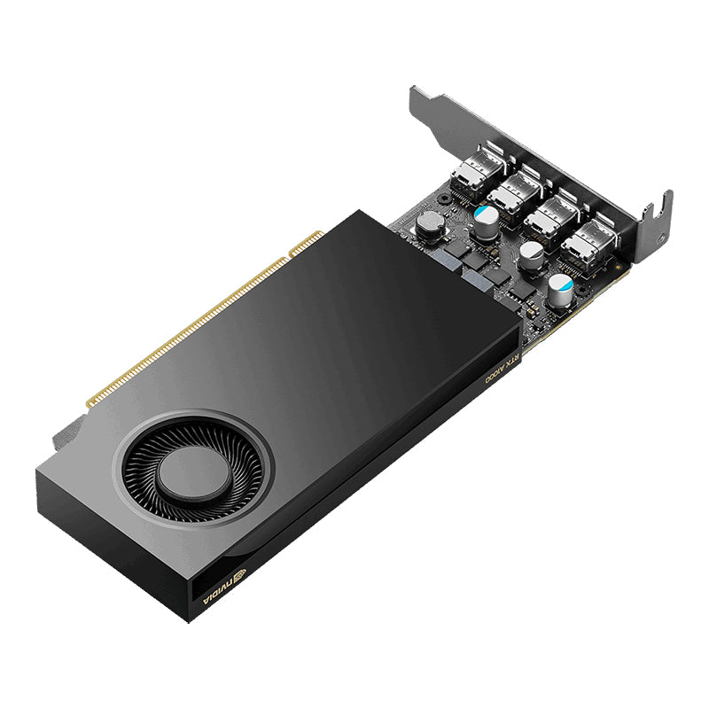 PNY RTX A1000 LP – PCIe Grafikkarte – 8 GB GDDR6, 4×mini-DP, PCIe 4.0, Aktiv, 50 W