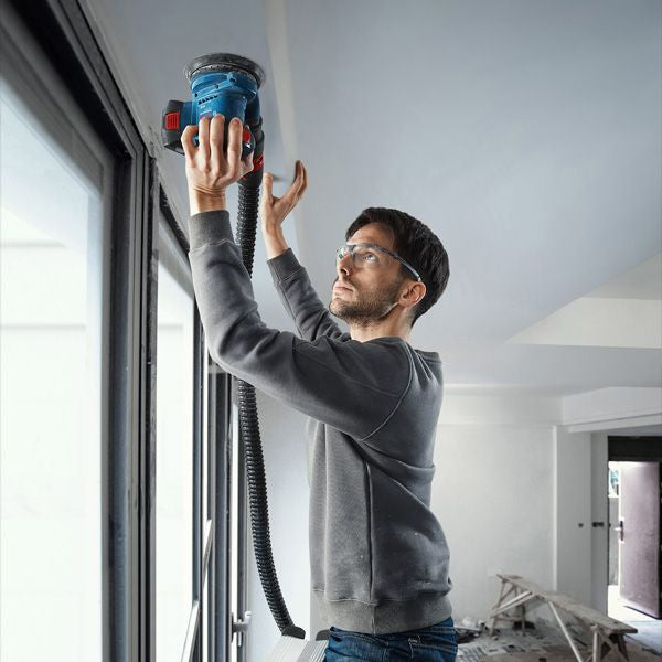 Bosch Professioneller Exzenterschleifer GEX 185-LI – 18 V (AMPShare) – Klettverschluss – Solo – Staubsack