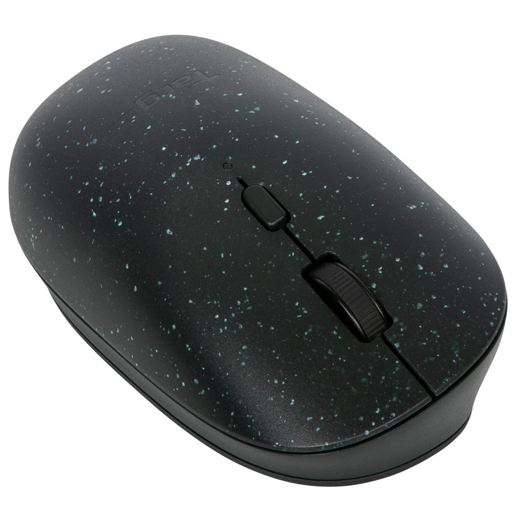 Targus EcoSmart Nachhaltige Ergonomische Maus – kabellos, Silent-Tasten, aus recyceltem Material, schwarz