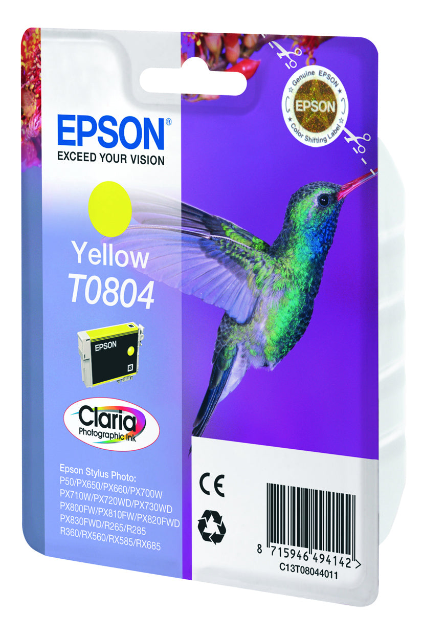 Epson Tintenpatrone T0804, Gelb, 935 Seiten