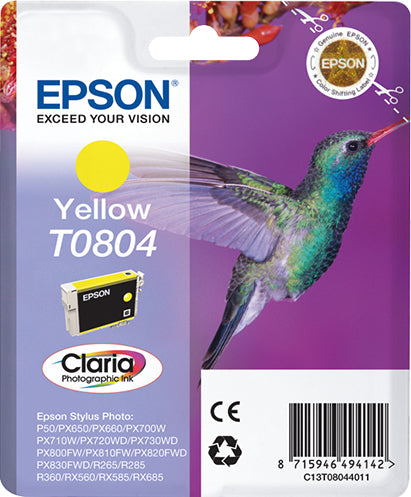 Epson Tintenpatrone T0804, Gelb, 935 Seiten