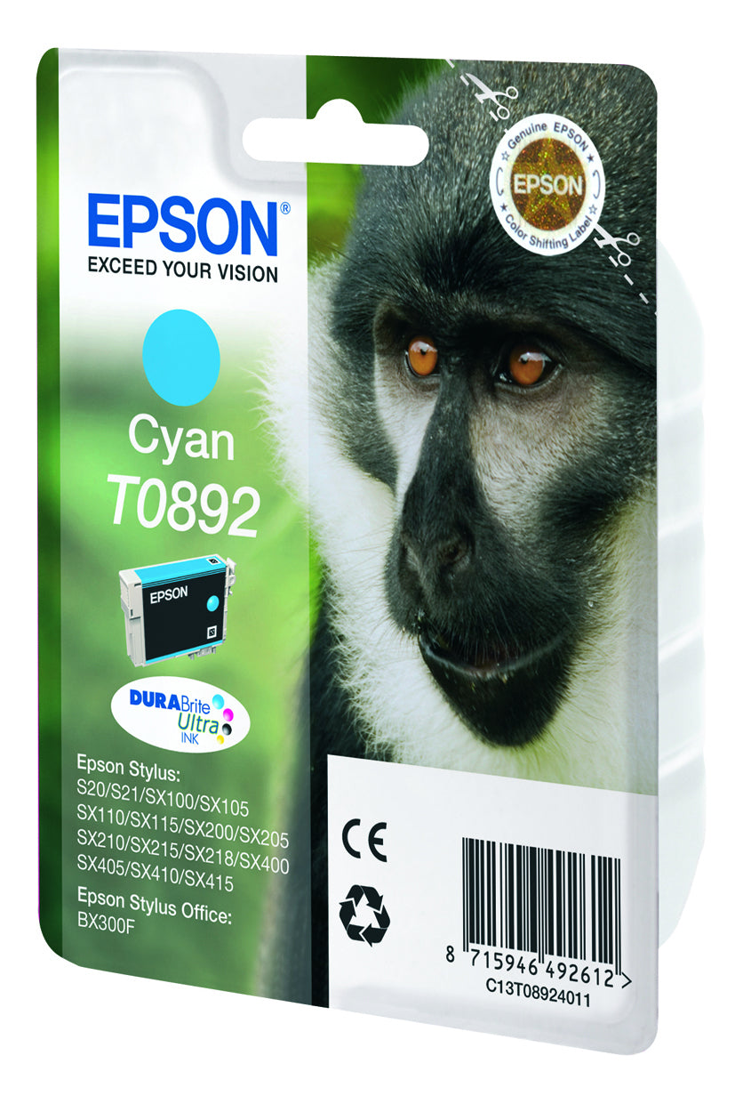 Epson Tintenpatrone T0892, Cyan – für Epson