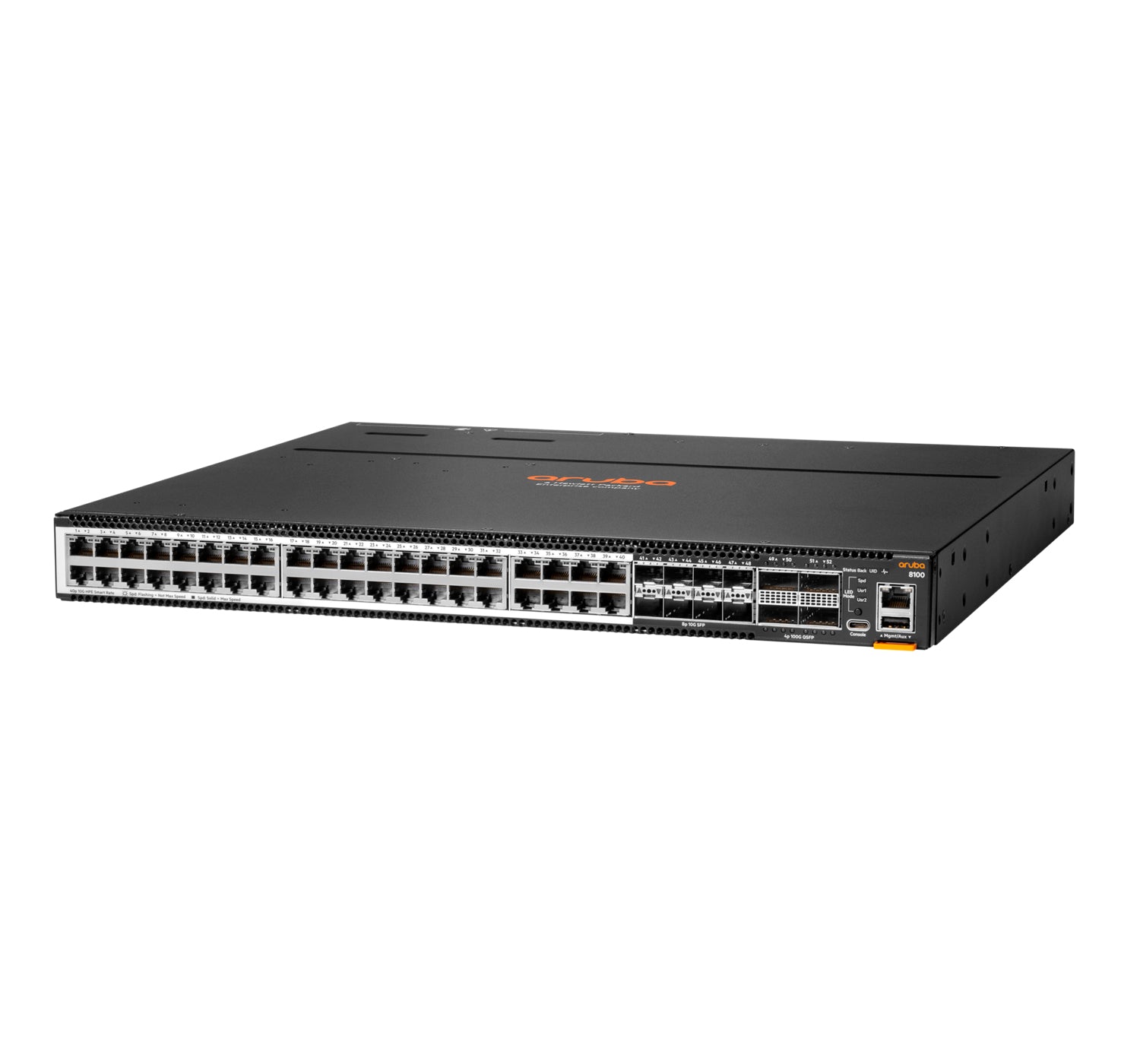 HPE Aruba Networking CX8100 – Managed Switch – 40×10G, 8×SFP+, 4×40/100G QSFP28, L3, 1U