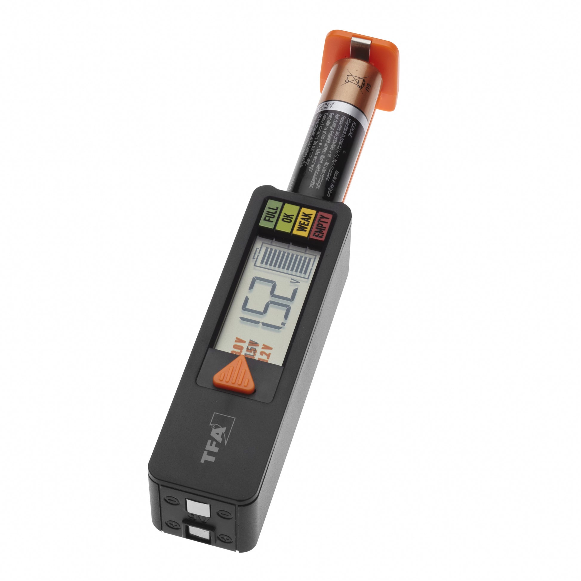 TFA-Dostmann BatteryCheck – Batterietester – LED-Anzeige, für AA/AAA/C/D/9 V/Knopfzellen