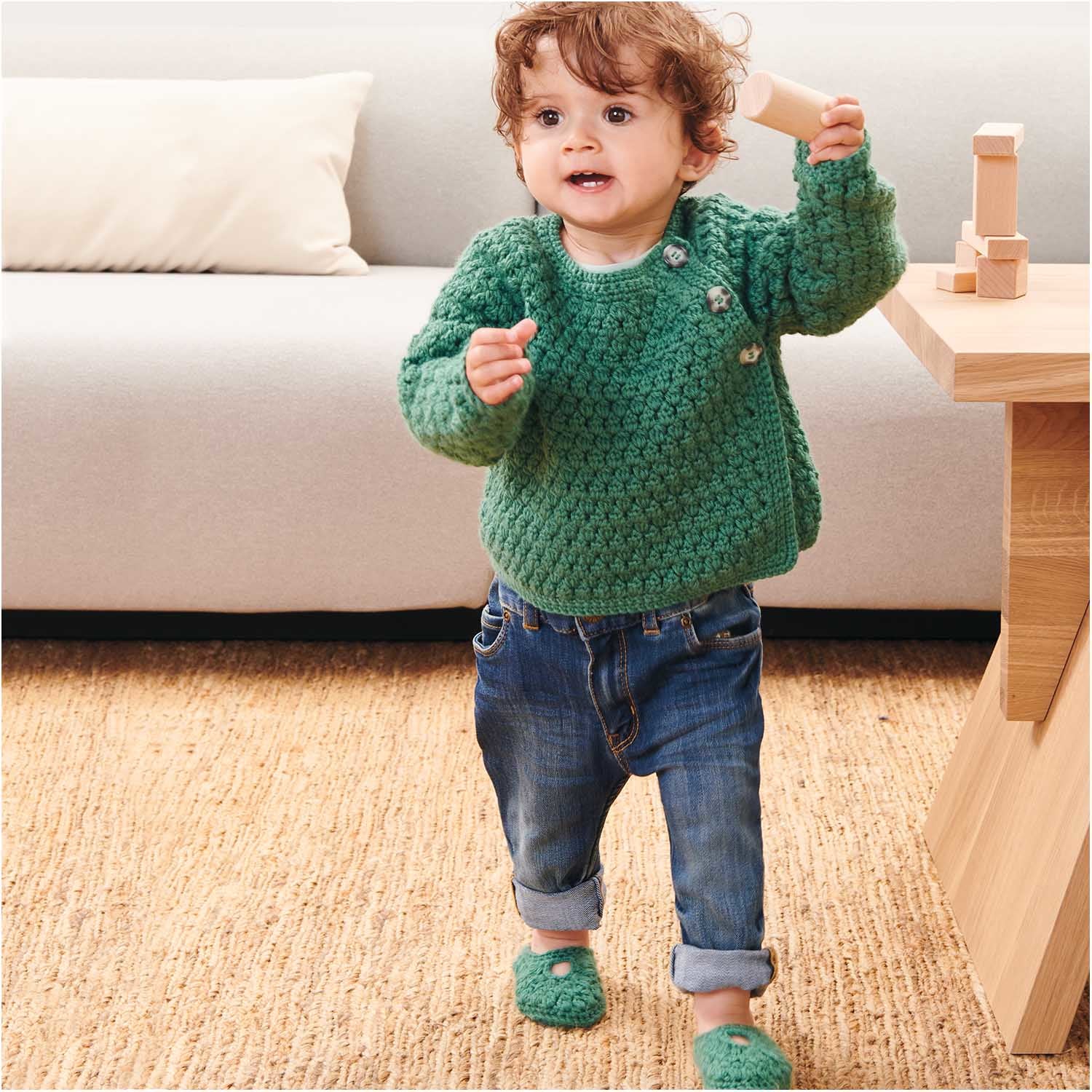 Rico Design Baby Dream Uni DK Garn Olivgrün – 50 g, 115 m, Nadel 4 mm, 50% Polyacryl/50% Polyamid, 1 Stk.