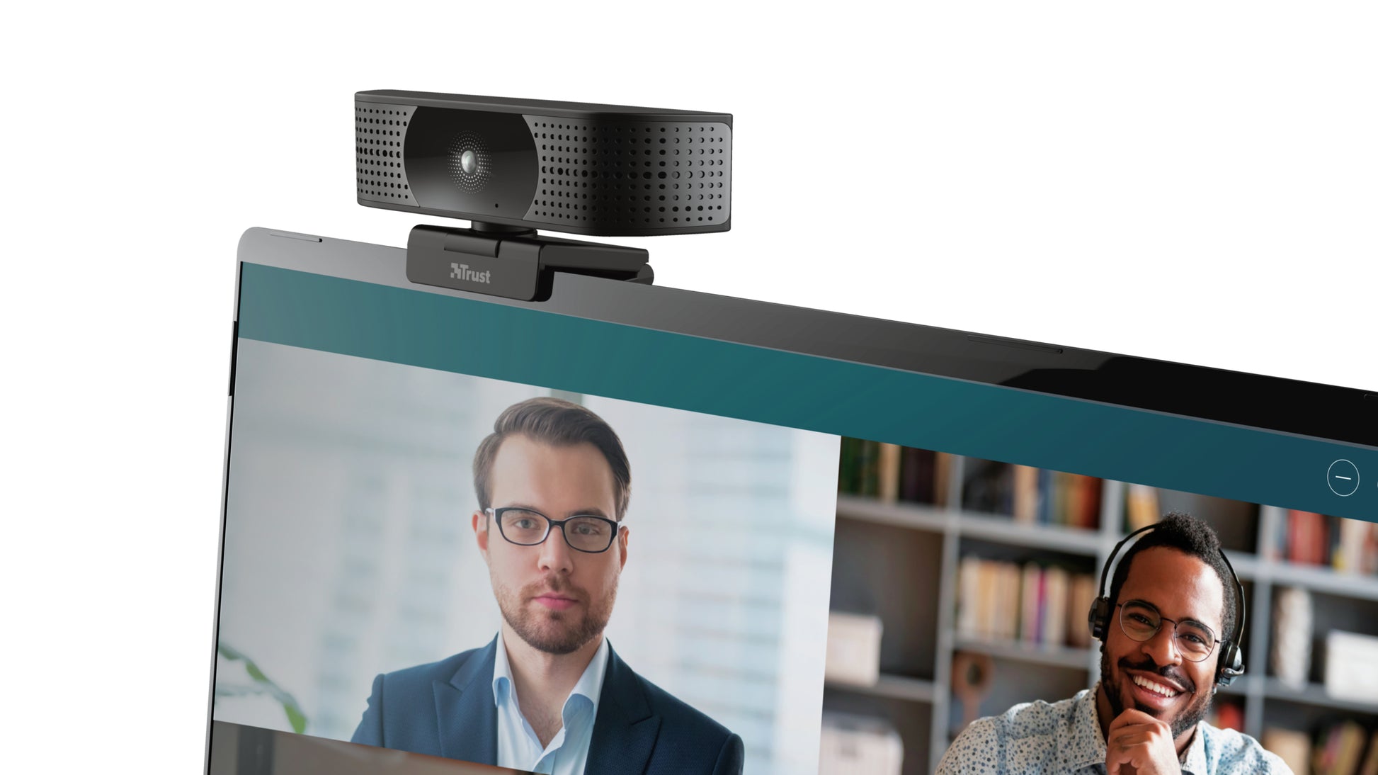Trust Teza – Webcam – 4K, bis 30 fps, USB 2.0, Stereo-Mikrofon, Autofokus, Privacy-Shutter, 74° FOV, Schwarz