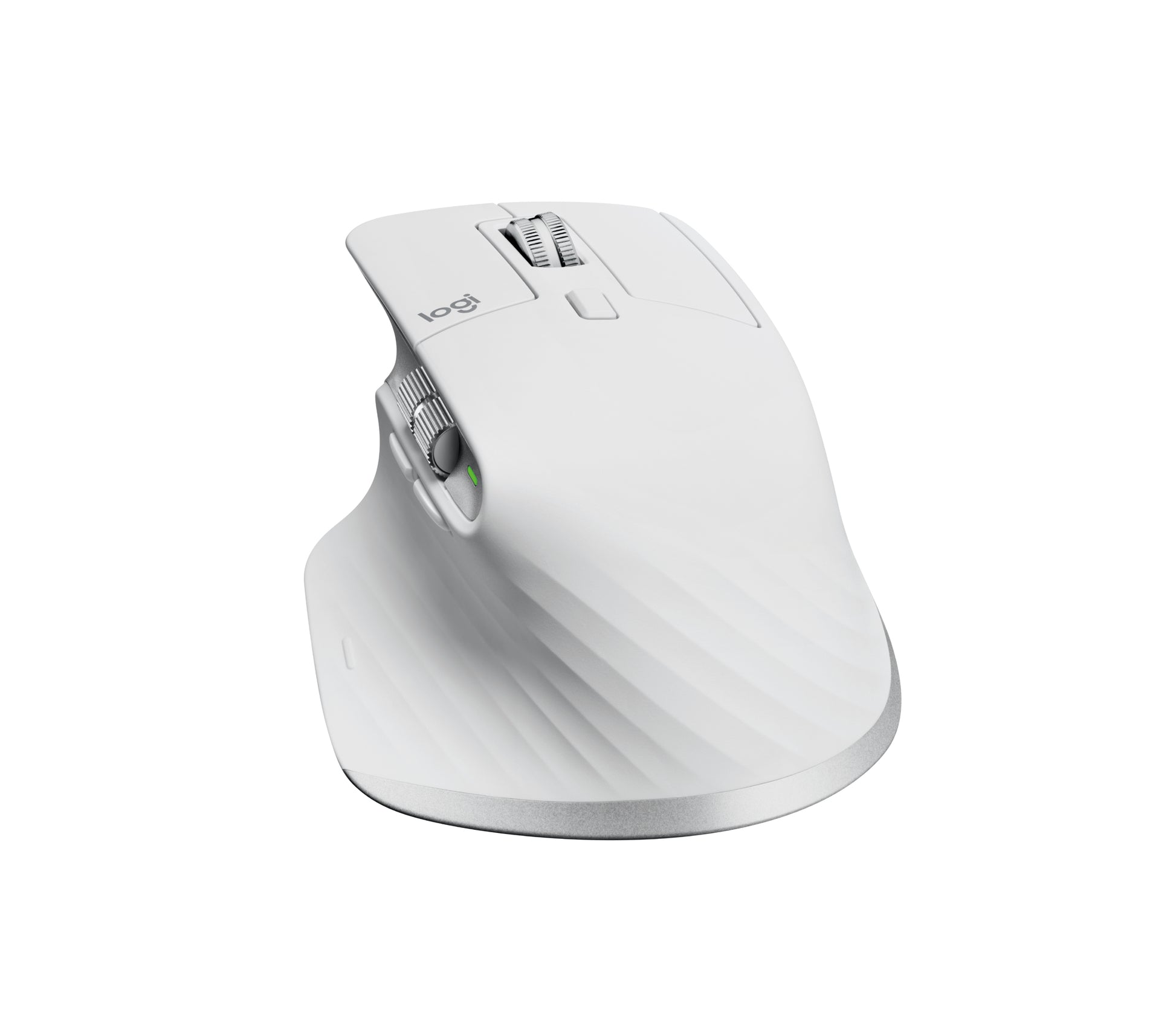 Logitech MX Master 3S Ergonomische Maus – kabellos, 7 Tasten, für Rechtshänder, USB-C-Ladeport, Silber/Weiss