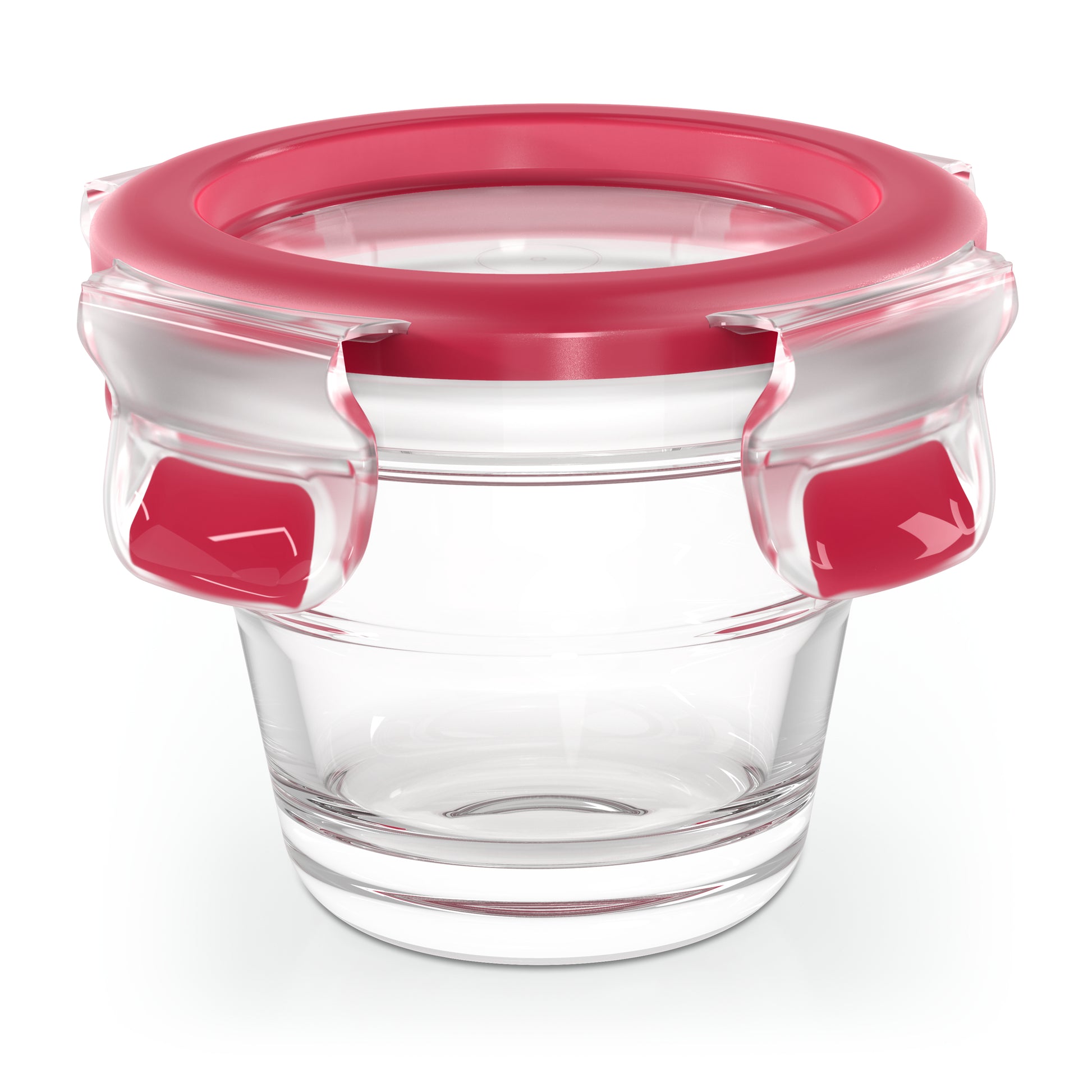EMSA Clip & Close – Vorratsdose 100 ml, Ø 9,1 × 7 cm, Glas, Rot
