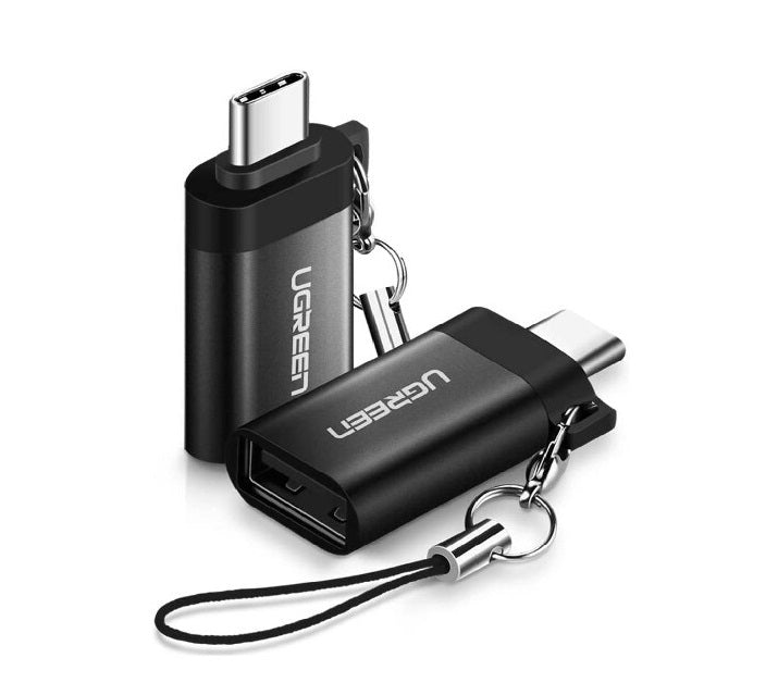 Ugreen USB-Adapter USB-C auf USB-A – USB 3.2 Gen 1 (5 Gbit/s) – Aluminium – Schwarz – für USB-C-Geräte