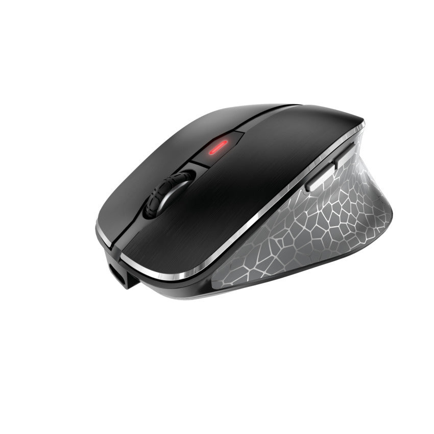CHERRY MW 8C ERGO Ergonomische Maus – kabellos, 6 Tasten, für Rechtshänder, wiederaufladbar, schwarz/grau