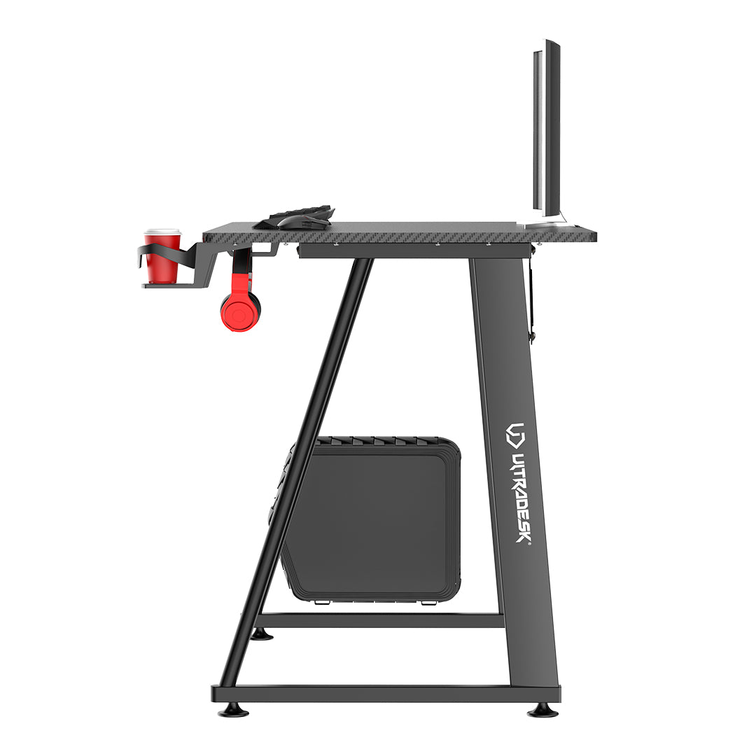 Ultradesk Enter V2 – Rollbarer Computertisch, 1'000×600×750 mm, bis 70 kg, schwarz