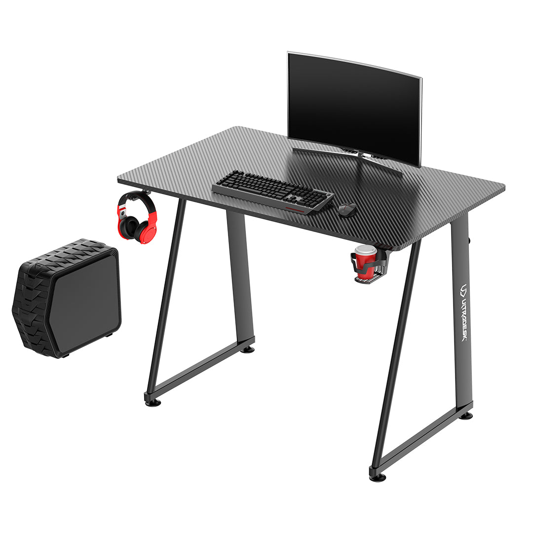 Ultradesk Enter V2 – Rollbarer Computertisch, 1'000×600×750 mm, bis 70 kg, schwarz