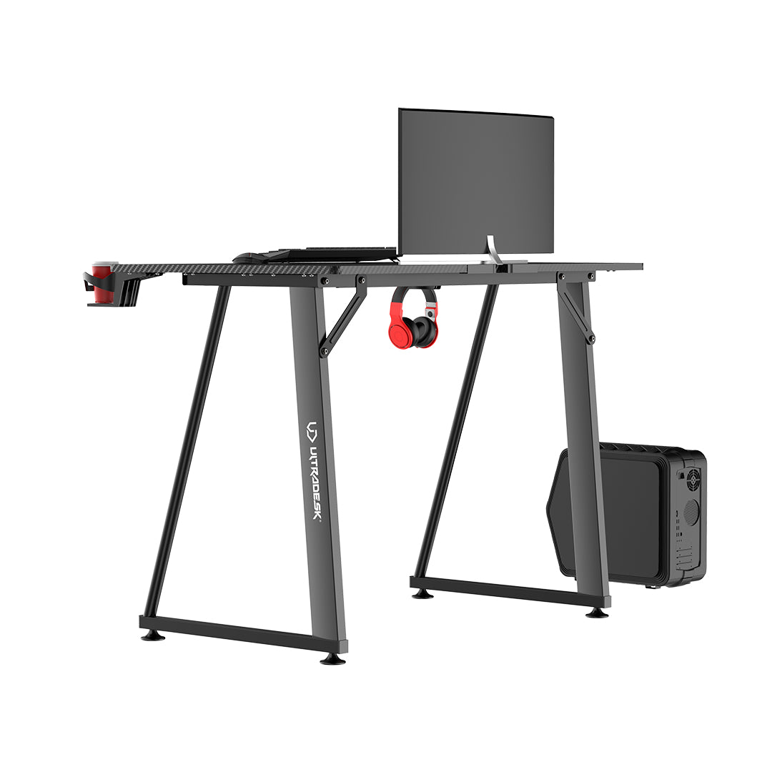 Ultradesk Enter V2 – Rollbarer Computertisch, 1'000×600×750 mm, bis 70 kg, schwarz