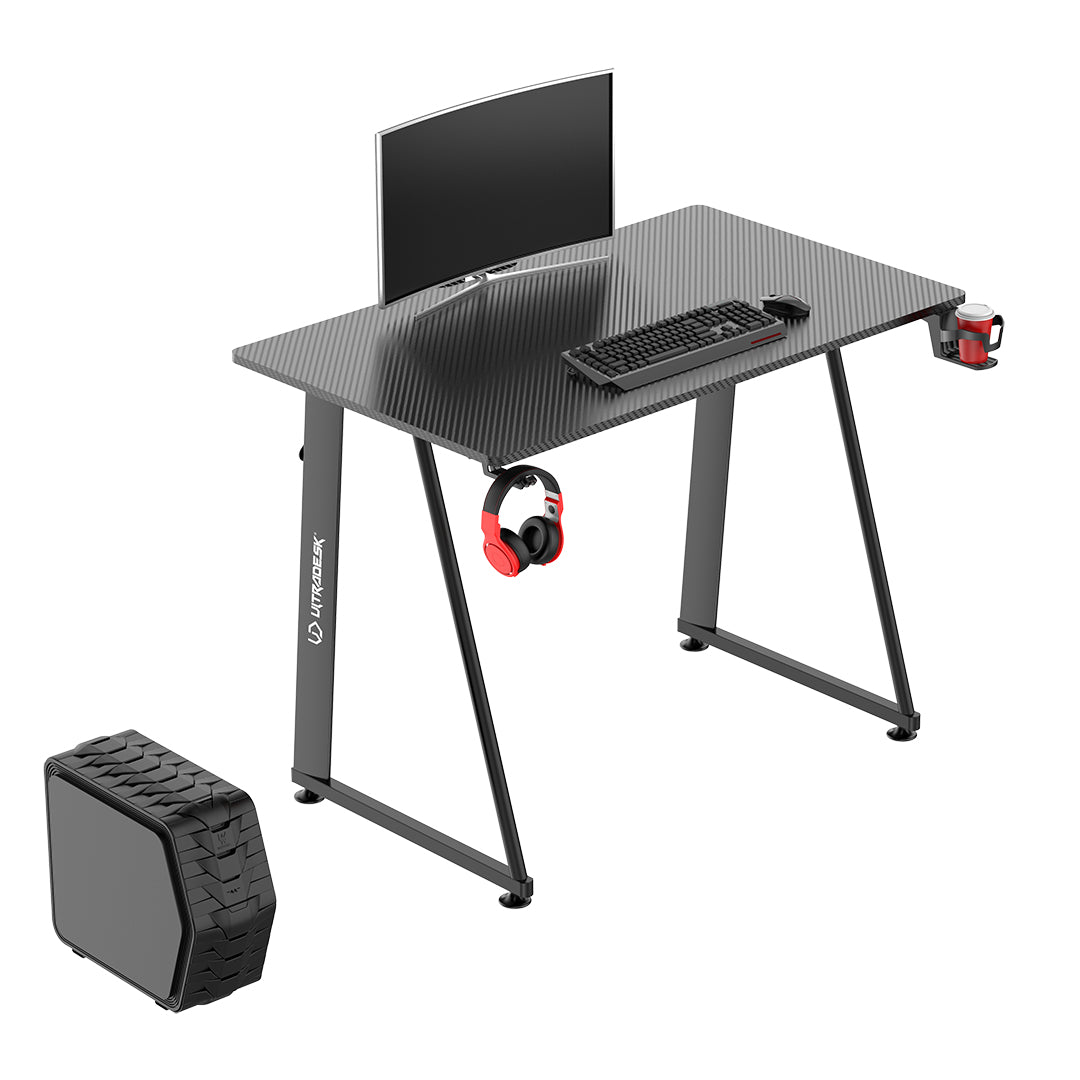 Ultradesk Enter V2 – Rollbarer Computertisch, 1'000×600×750 mm, bis 70 kg, schwarz