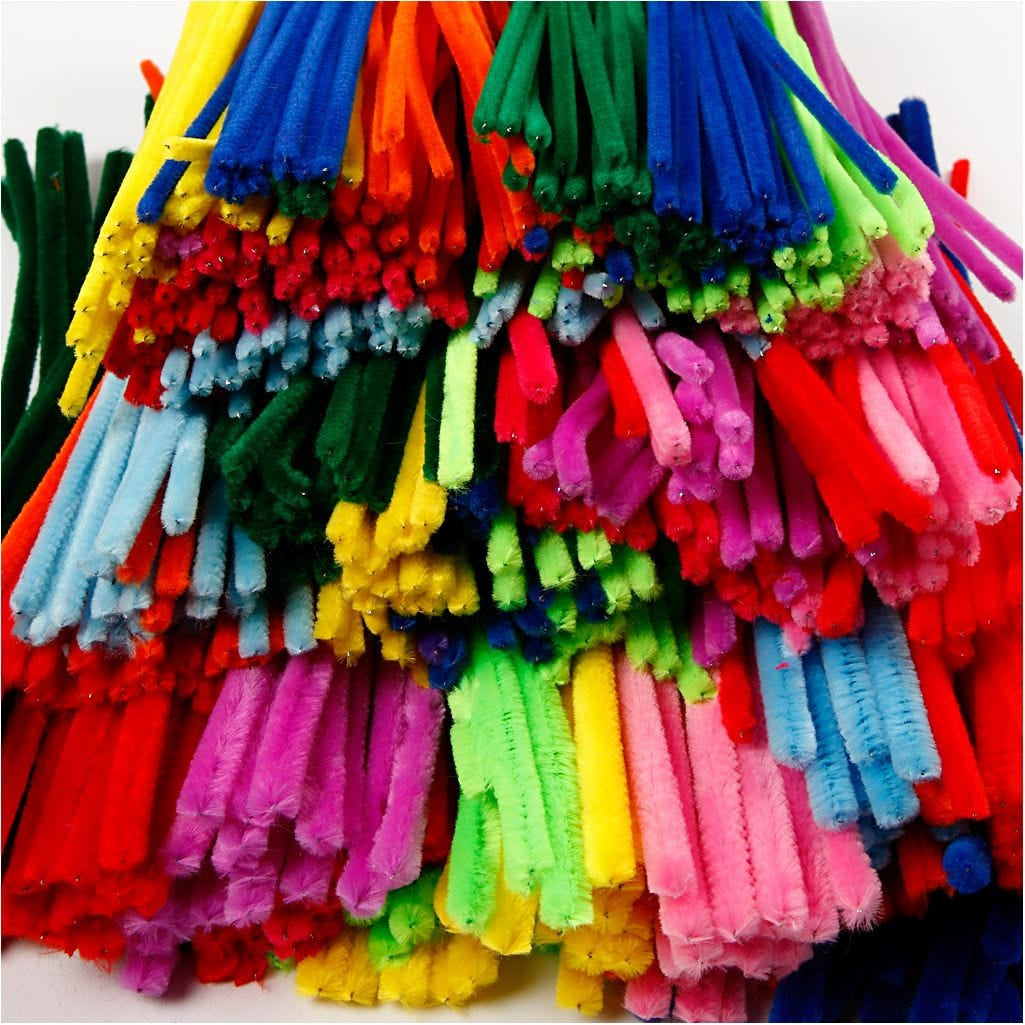 Creativ Company Chenilledraht, Nylon, Mehrfarbig, Ø 6 mm × 30 cm, 700 Stk.