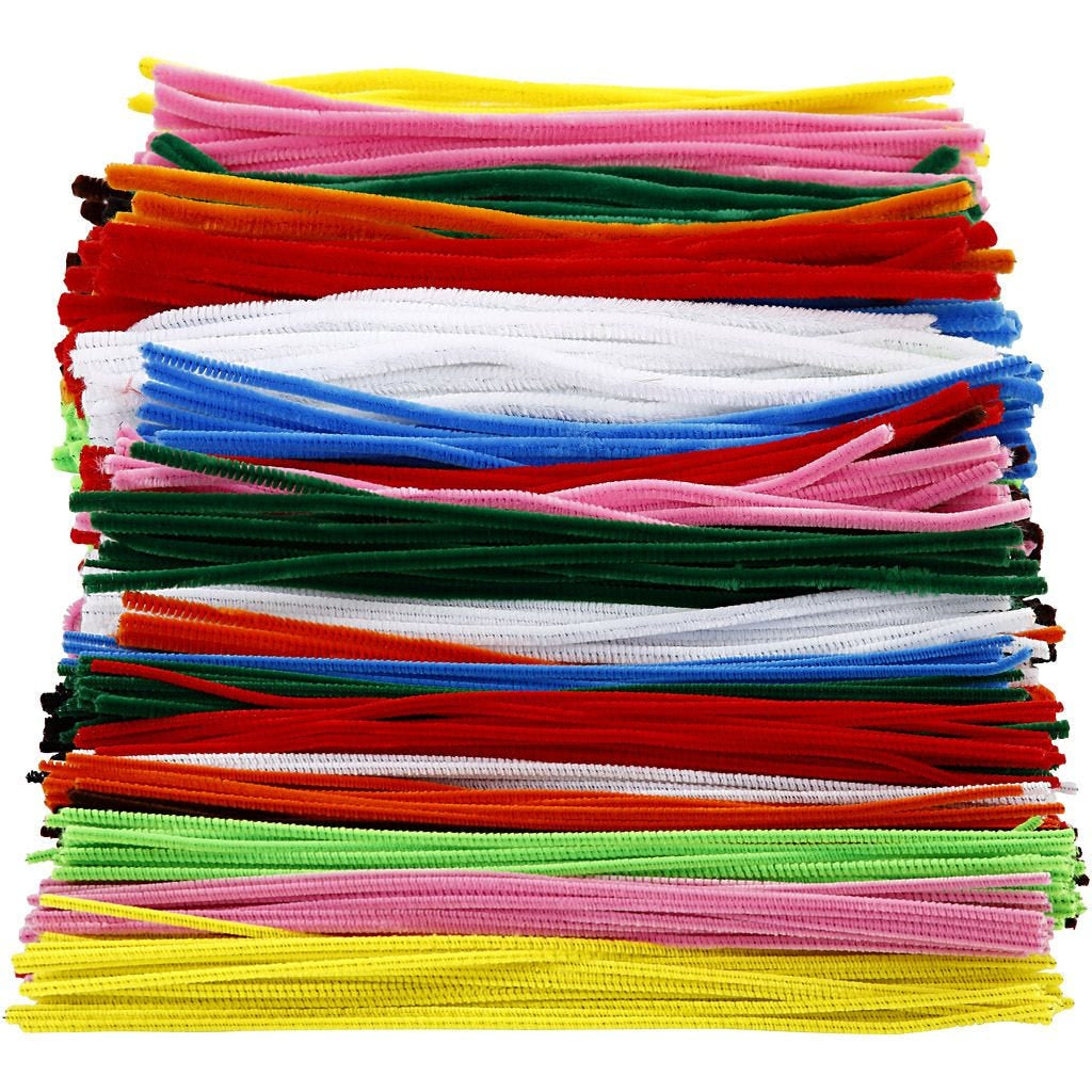Creativ Company Chenilledraht, Nylon, Mehrfarbig, Ø 6 mm × 30 cm, 700 Stk.
