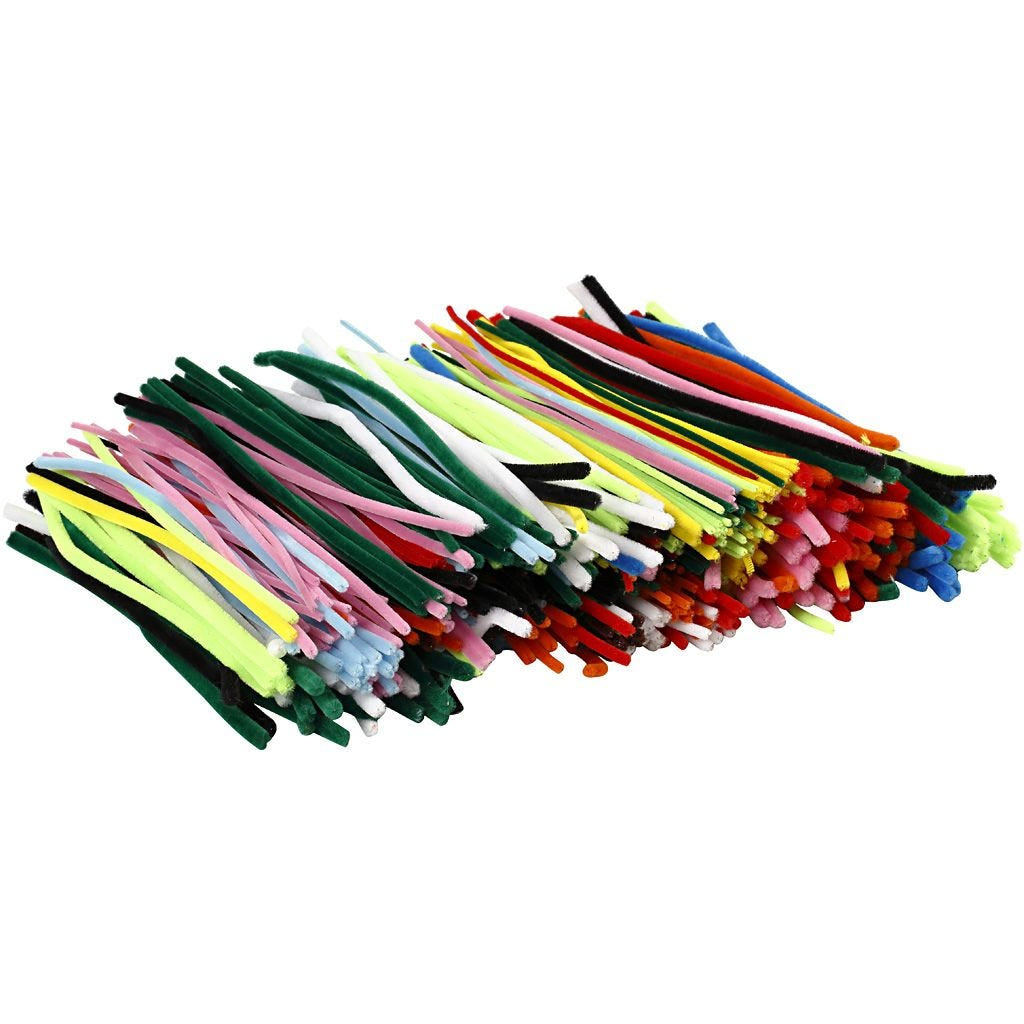 Creativ Company Chenilledraht, Nylon, Mehrfarbig, Ø 6 mm × 30 cm, 700 Stk.