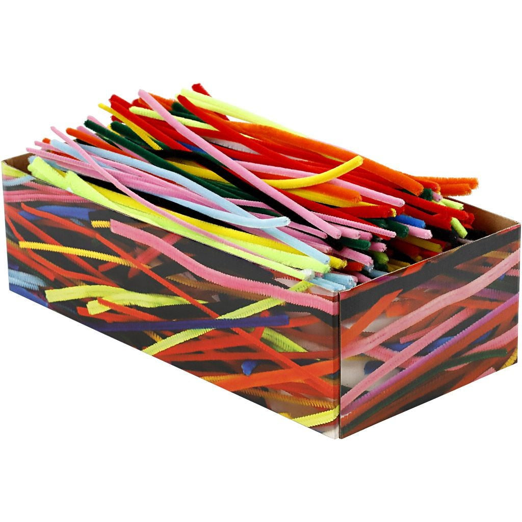 Creativ Company Chenilledraht, Nylon, Mehrfarbig, Ø 6 mm × 30 cm, 700 Stk.