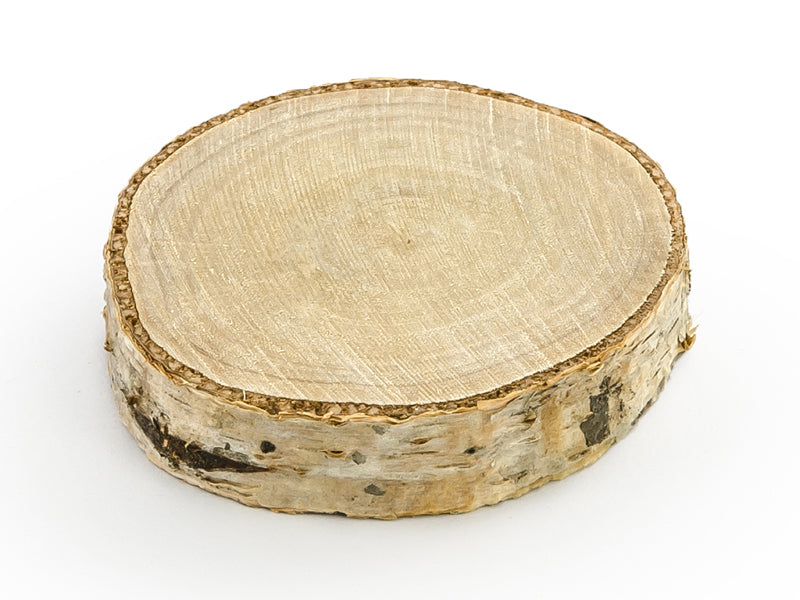 PartyDeco Tischkarten Holzscheibe Hochzeit – Braun – Ø 4,5–6,5 cm × 1 cm – Holz (Eiche) – 20 Stk