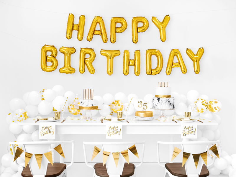 PartyDeco Deko-Zahl Hochzeit – Gold – 26,5 cm – Holz – 10 Stk