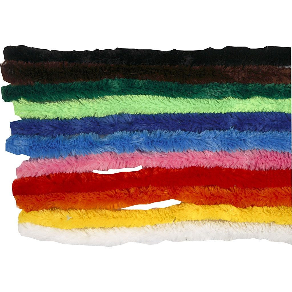 Creativ Company Chenilledraht, Nylon, Mehrfarbig, Ø 15 mm × 30 cm, 200 Stk.