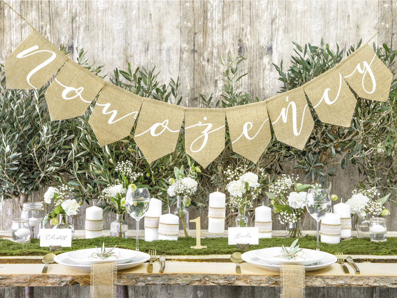 PartyDeco Tischnummern Hochzeit – Braun – 10,5 cm – Holz – 10 Stk