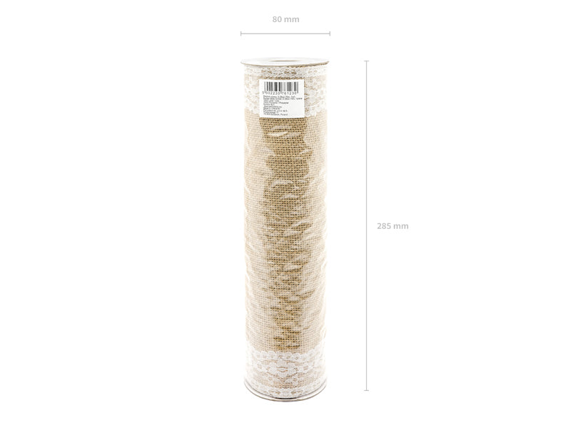 PartyDeco Tischläufer – 28×275 cm, Jute, braun, Hochzeit