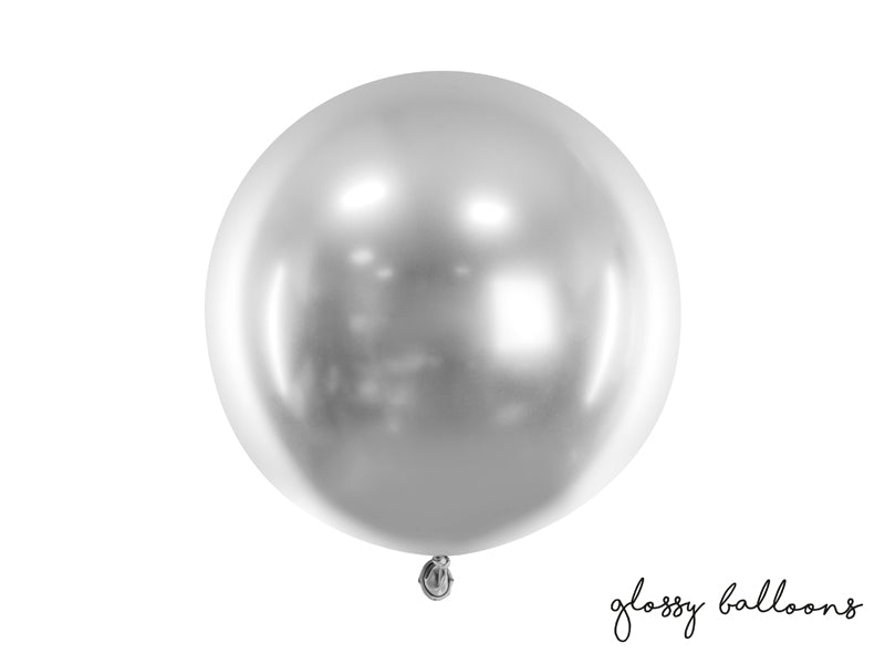 PartyDeco Hochzeitsballons – Silber – Ø 60 cm – Latex – 1 Stück