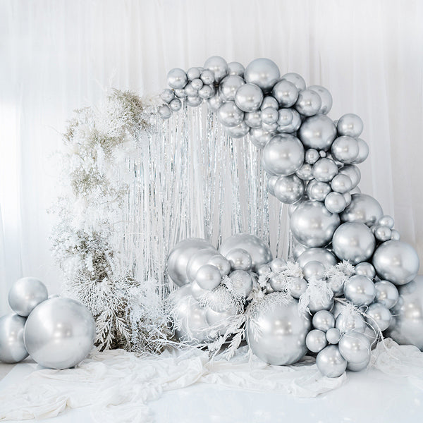 PartyDeco Hochzeitsballons – Silber – Ø 60 cm – Latex – 1 Stück