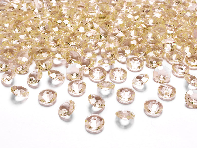 PartyDeco Konfetti Diamanten – Gold – 1,2 cm – 100 Stk