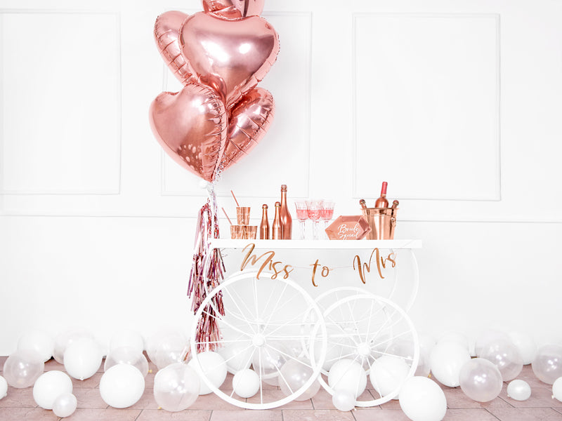 PartyDeco Teller, Papier/Karton, Sechseck – Ø 23 cm, Roségold – 6 Stk.