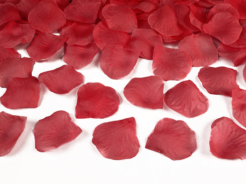PartyDeco Rosenblüten Hochzeit – Rot – Stoff – 500 Stk