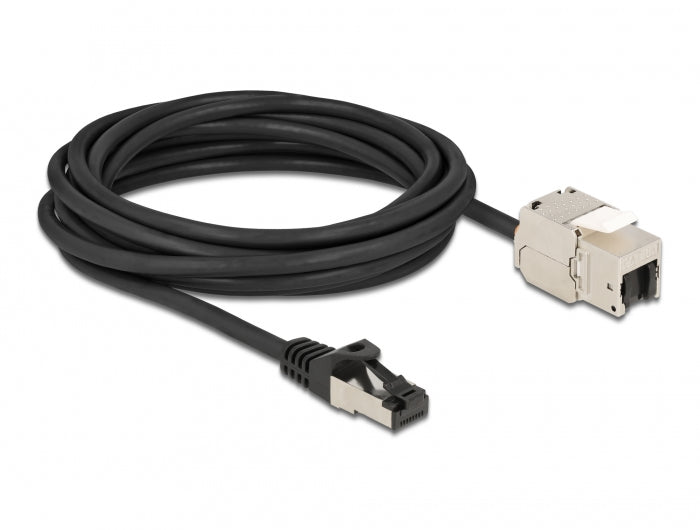 DeLOCK Patchkabel – Cat6A S/FTP, 5 m, Schwarz, RJ-45