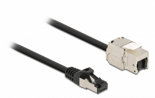 DeLOCK Patchkabel – Cat 6A S/FTP, 1 m, Schwarz, RJ-45