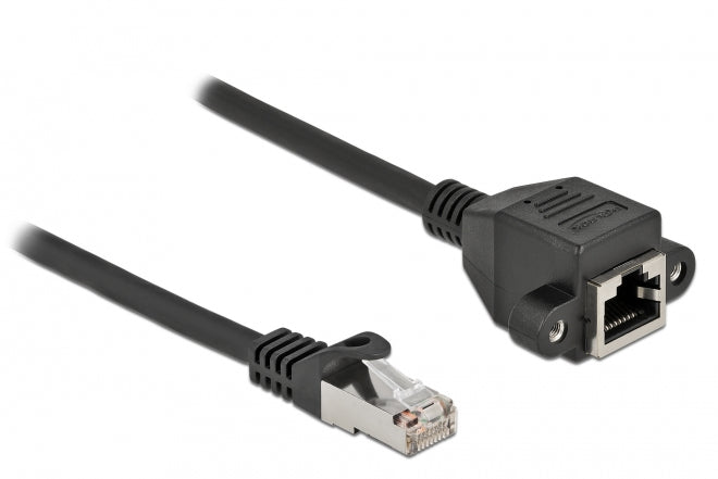 DeLOCK Patchkabel – Cat 6A S/FTP, 3 m, Schwarz, LSZH, RJ-45