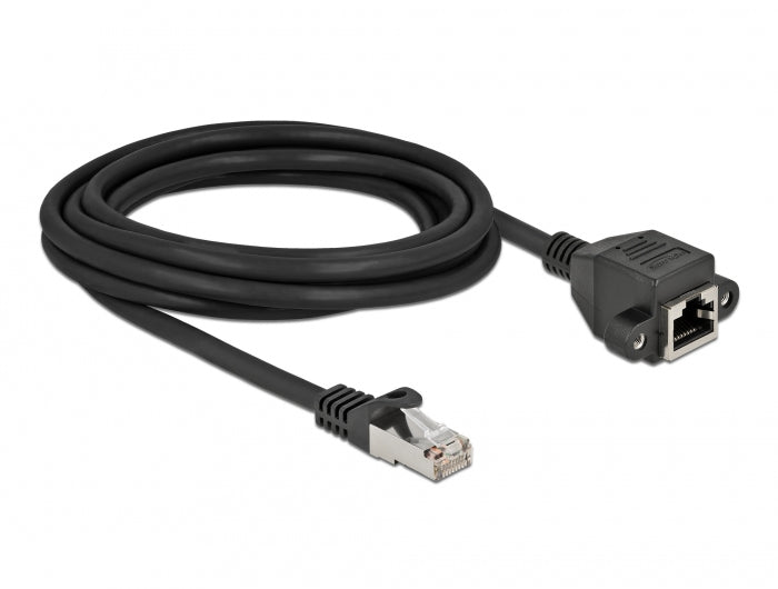 DeLOCK Patchkabel – Cat 6A S/FTP, 3 m, Schwarz, LSZH, RJ-45