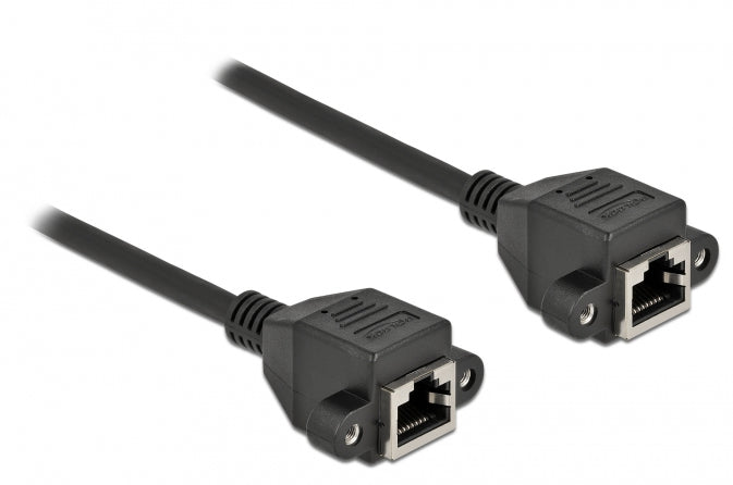 DeLOCK Patchkabel – Cat6A S/FTP, 3 m, Schwarz, LSZH, RJ‑45