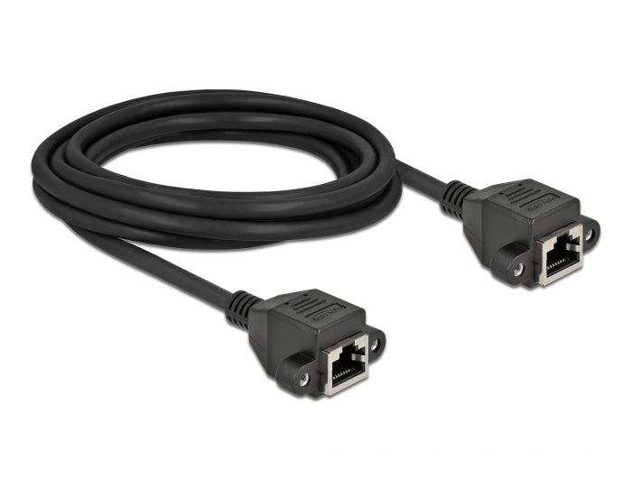 DeLOCK Patchkabel – Cat6A S/FTP, 3 m, Schwarz, LSZH, RJ‑45