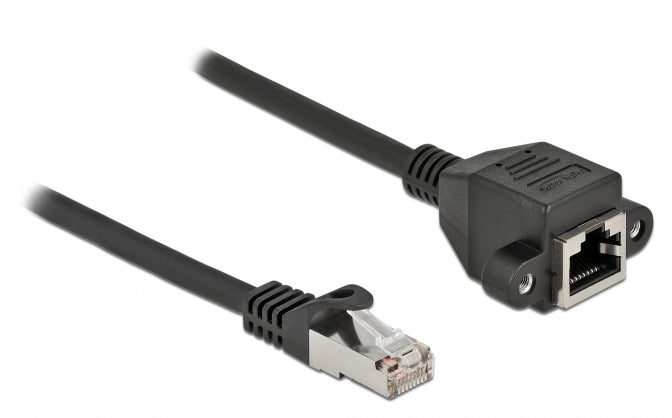 DeLOCK Patchkabel – Cat6A S/FTP, 5 m, Schwarz, LSZH, RJ-45