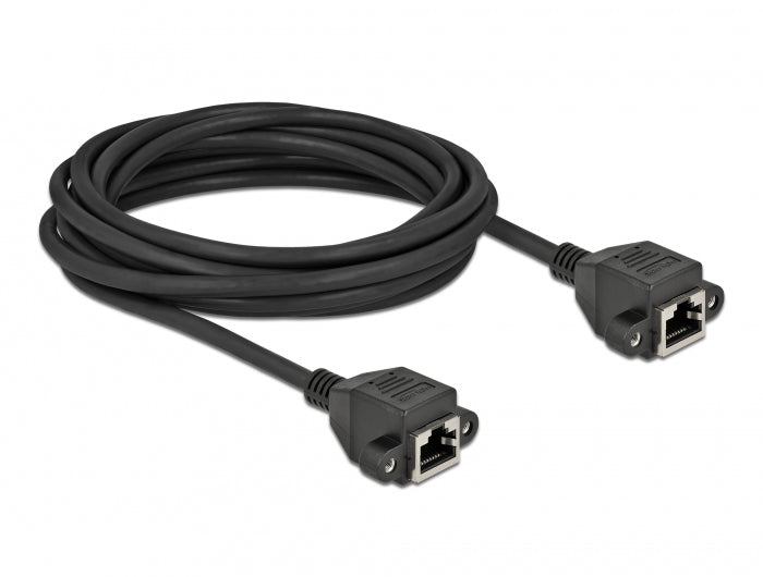 DeLOCK Patchkabel – Cat.6A, S/FTP, 5 m, Schwarz, LSZH, RJ‑45