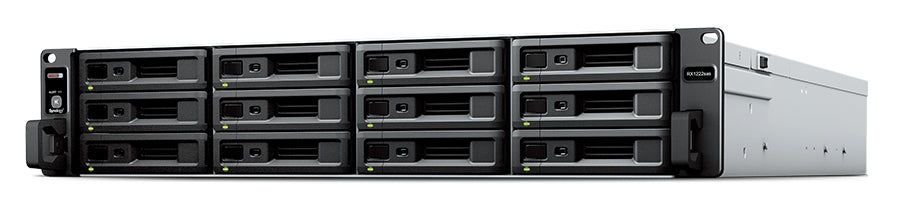 Synology RX1222sas – 12-Bay Rack 2U NAS – für 2,5"/3,5" HDD/SSD, SATA/SAS