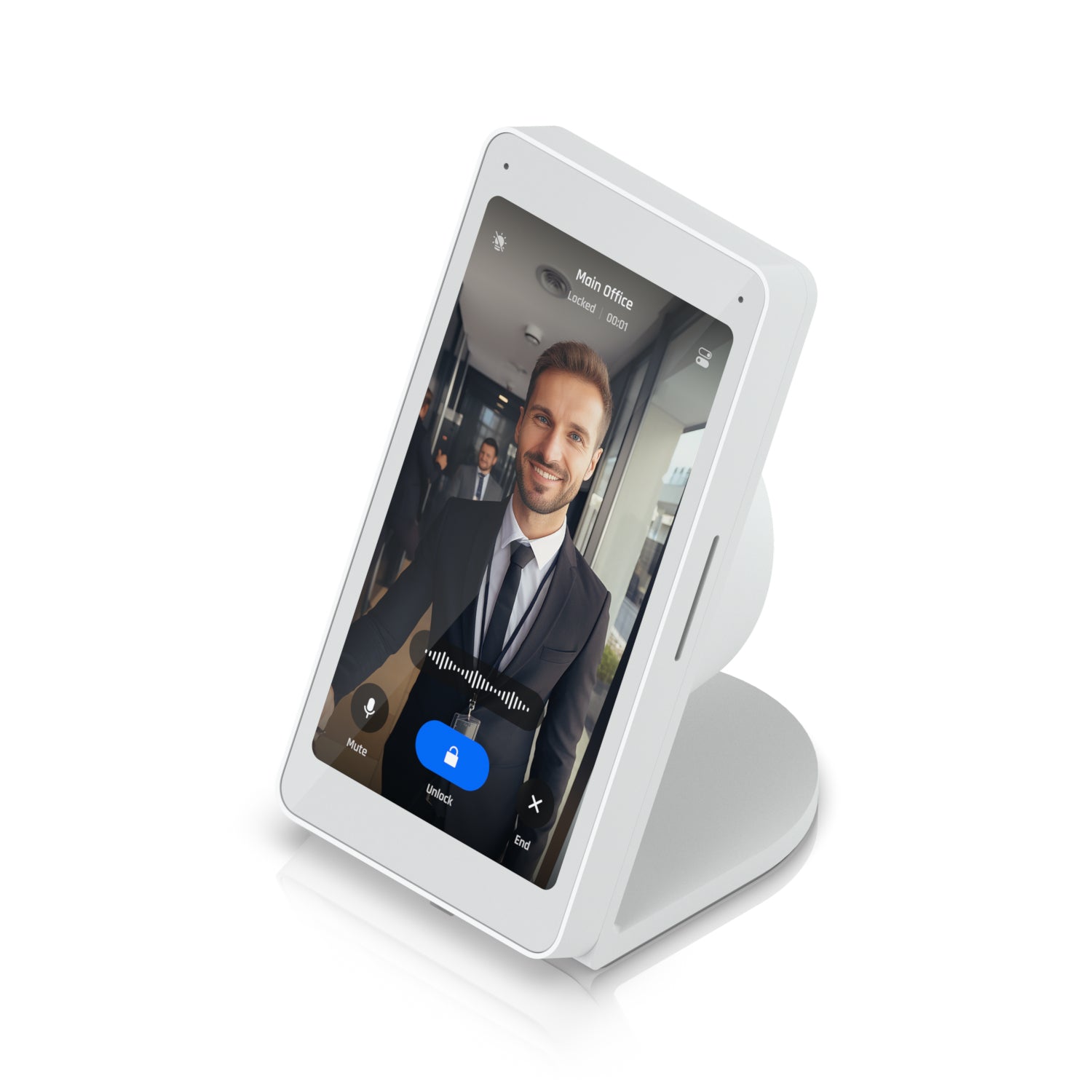 Ubiquiti UACC Intercom Viewer TS Stand – Freistehend, Aluminium, Weiss, 123,6×78,8×72 mm, für UA Intercom View