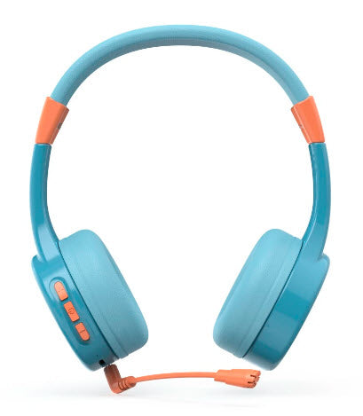 Hama Teens Guard II – On-Ear Headset – Bluetooth, max. 85 dB, Abnehmbares Mikrofon – Blau/Orange – bis 50 h