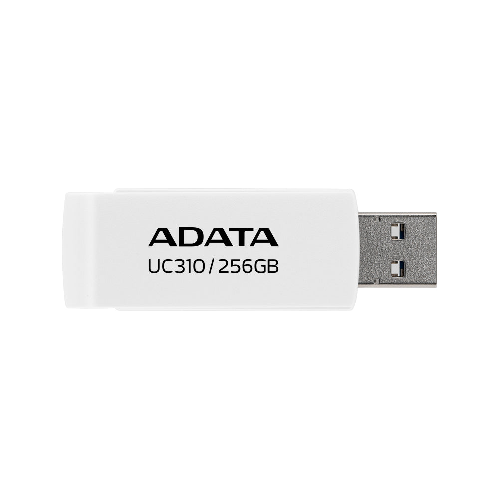 ADATA UC310 USB-Stick 256 GB – USB-A 3.2 Gen 1, 100 MB/s Lesen, Drehring, Weiss