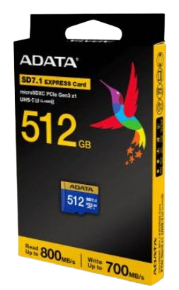 ADATA microSDXC-Karte – 512 GB, V60, 800/700 MB/s, mit SD-Adapter