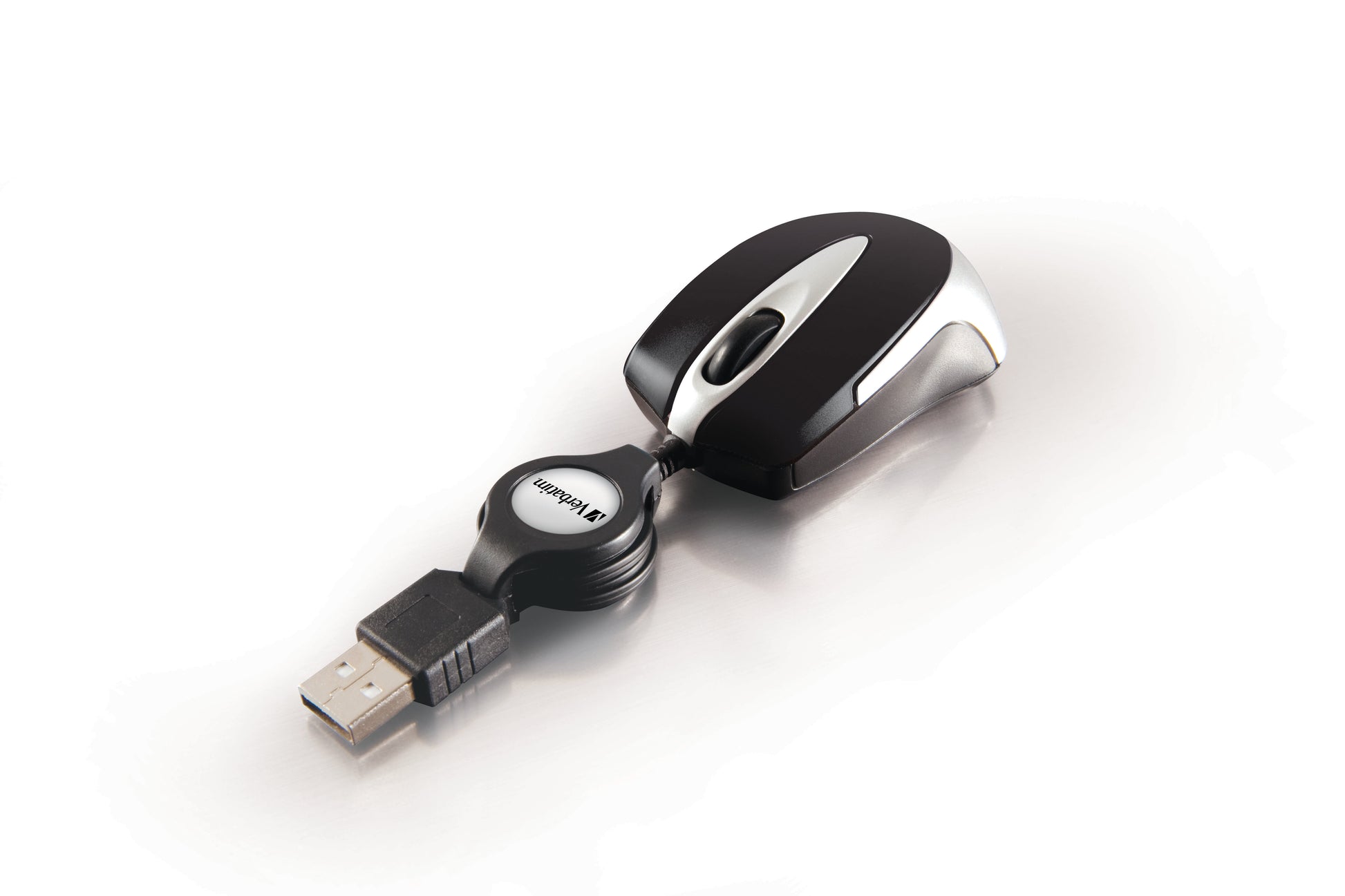 Verbatim Go Mini – Maus – Kabelgebunden (USB‑A), beidhändig, Schwarz